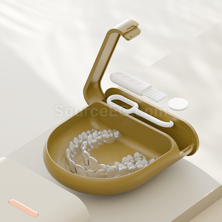 Customization Denture/Aligner Storage Case (with Floss Compartment) Corporate Gifts