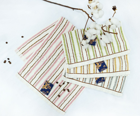 Customization 【Taiwan-made】Coffee Yarn Striped Towel Corporate Gifts