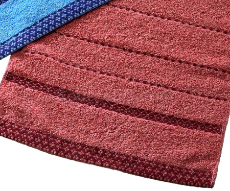 【Taiwan-made】Silky Small Flower Satin Stripe Towel