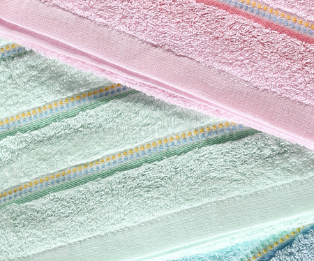 【Taiwan-made】Mosaic Satin Stripe Towel