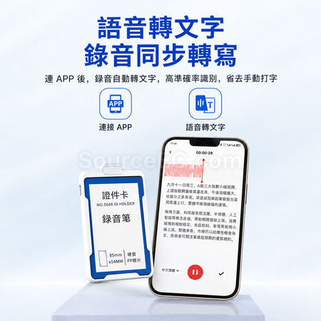 Customization AI Voice Recorder ID Card Holder Corporate Gifts