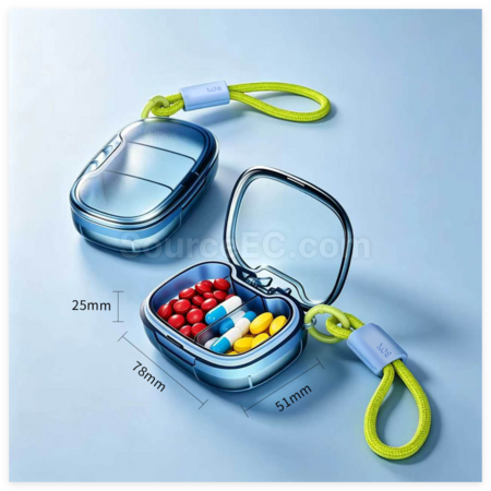 Customization Three-Compartment Pill Organizer With Lanyard Corporate Gifts