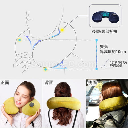 Customization Inflatable U-shaped Travel Pillow Corporate Gifts