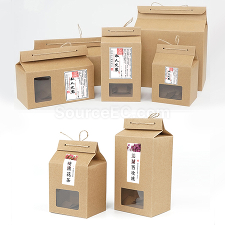 Customization Retro Kraft Paper Tea Packaging Box Corporate Gifts