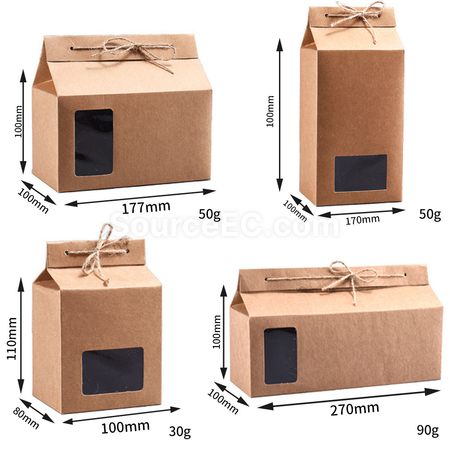 Customization Retro Kraft Paper Tea Packaging Box Corporate Gifts