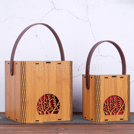 Customization 'Tea Tree' Bamboo-style Handbag Tea Gift Box Corporate Gifts