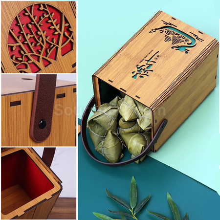 Customization 'Tea Tree' Bamboo-style Handbag Tea Gift Box Corporate Gifts