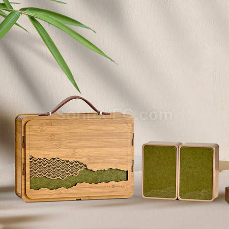 Bamboo-style Handbag Tea Gift Box Set