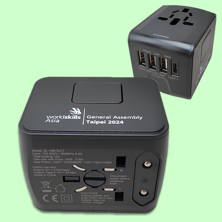 Universal travel adapters, promotional travel adapters, printed travel adapters, branded travel adapters, travel adapters with logo, custom travel adapter,multi-plug adapters, personalized, advertising, charging,usb, flash, drive,thumb, portable