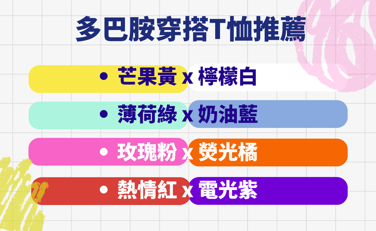 夏日穿搭,多巴胺穿搭,T恤,色彩搭配,時尚潮流,POLO恤