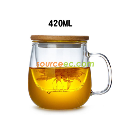 Customization Glass Cup With Infuser Corporate Gifts