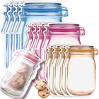 CustomizationReusable Mason Bottle Shape Zip-Lock Food Storage BagCorporate Gifts