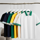 Customization240g Japanese Retro Collar Zipper Color-Blocked Polo ShirtCorporate Gifts