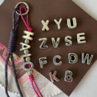 DIY letter beaded phone chain