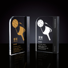 Pickleball Themed Color Printed Crystal Trophy